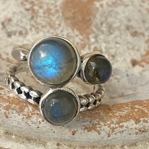 Labradorite sterling silver ring. Size 6